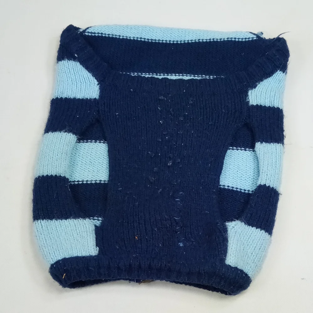 Navy Light Blue Dog Sweater Sz Small